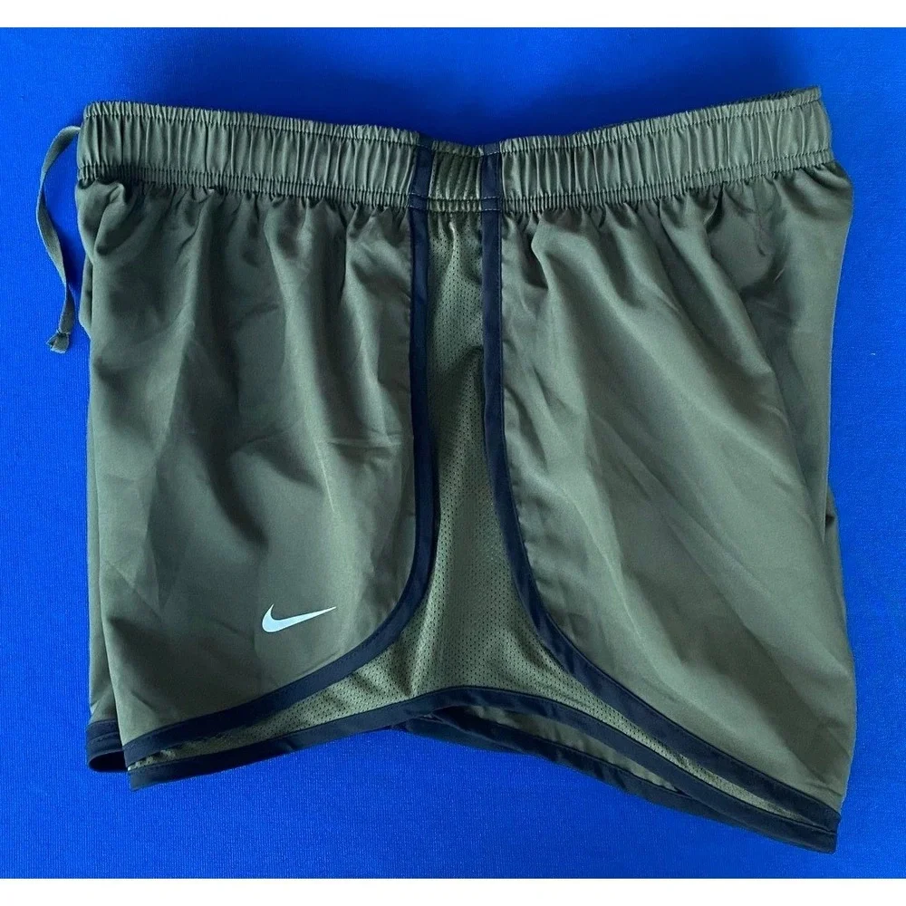 Nike Women's Dri-FIT Running Shorts Olive Green Size Large NWT